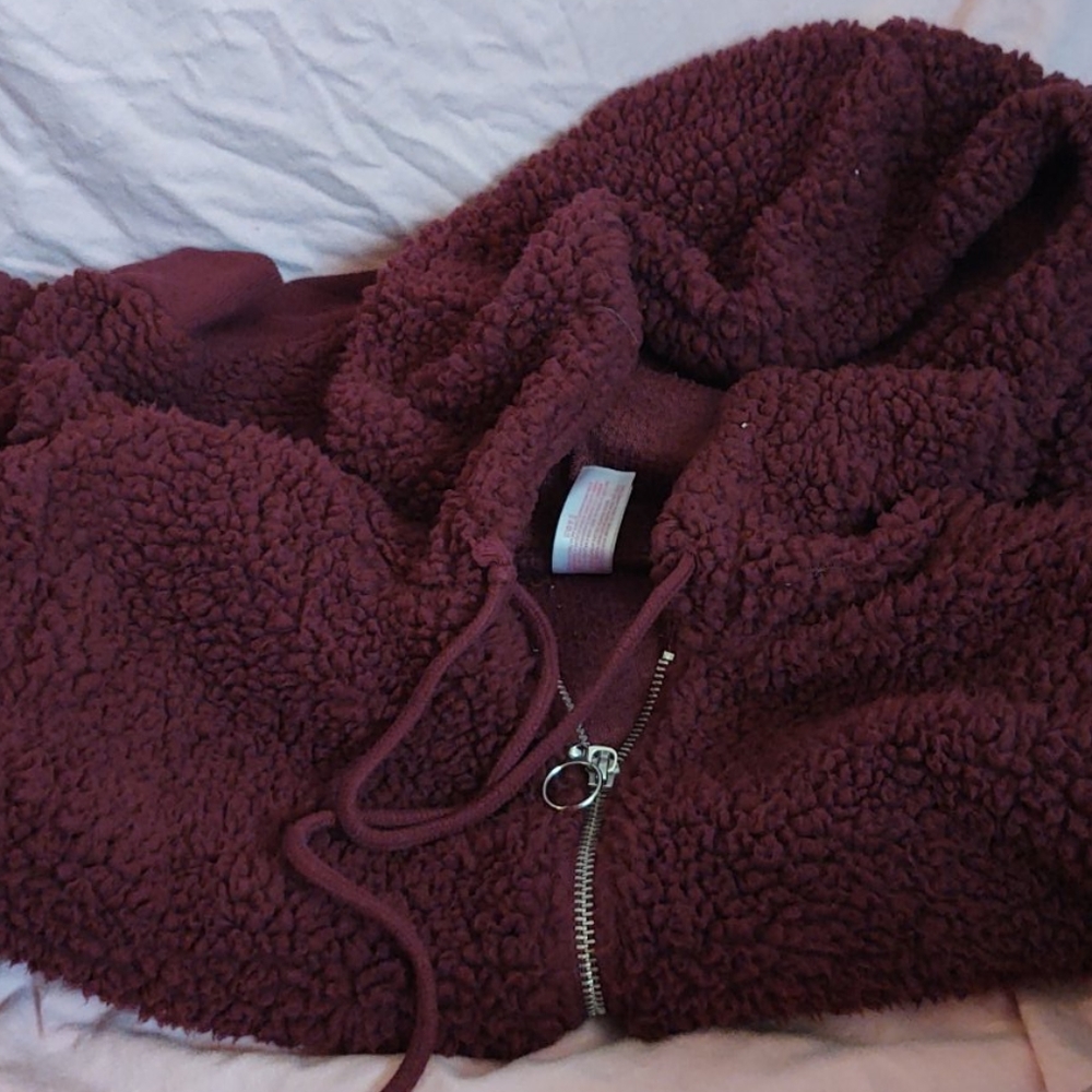 No boundaries Sherpa quarter zip hoodie